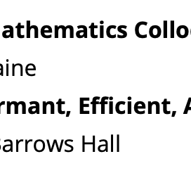 Gave a talk at Math Colloquium (UMaine)
