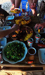 Delicious beach BBQ on Gam Ghi island snorkeling Phu Quoc with tomas and van anh - Kimi Vi