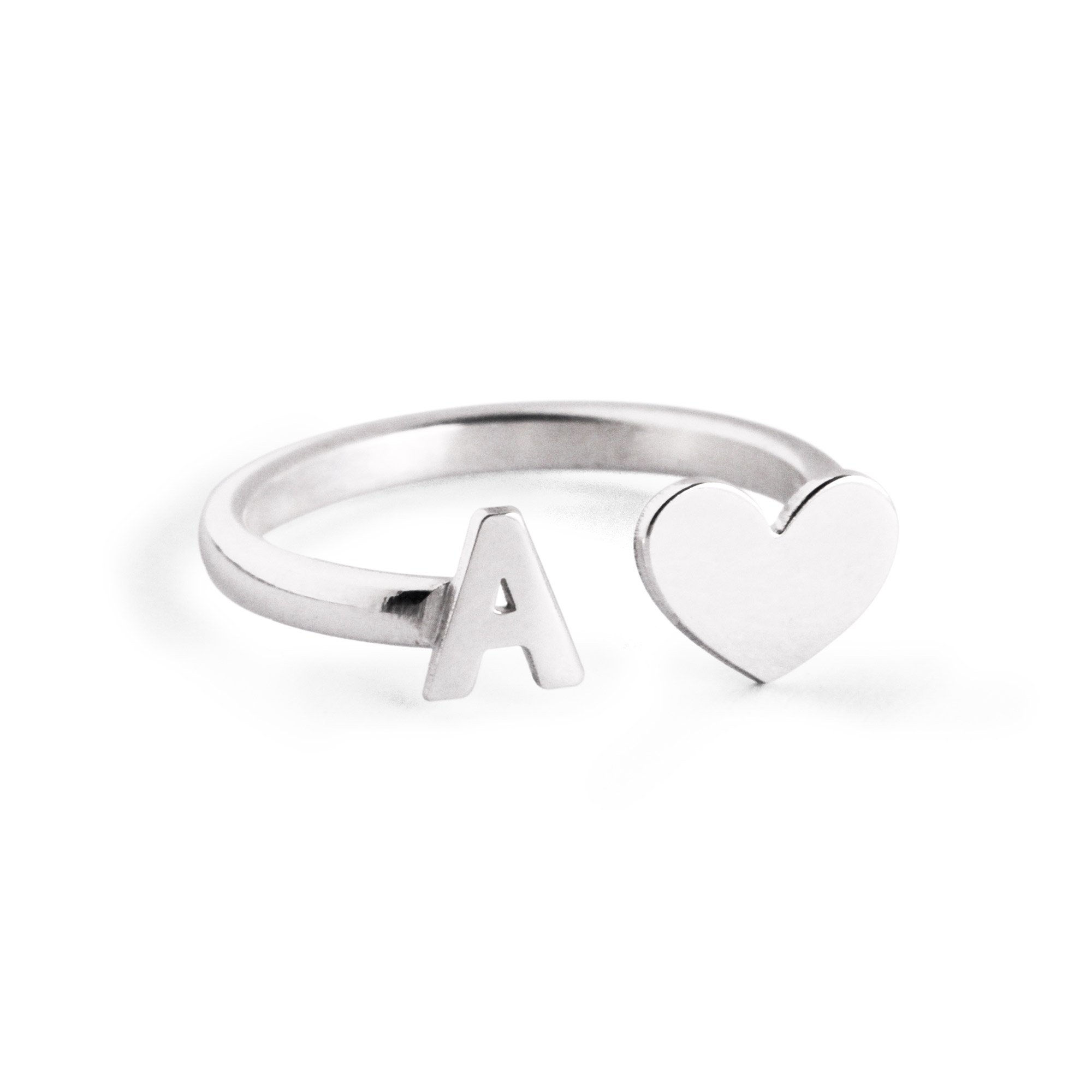 Anillo Corazón y Letra