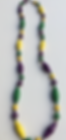 Mardi Gras Cone Necklace, Interlaced Colors