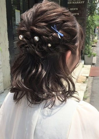 ゆるふわハーフアップ♪