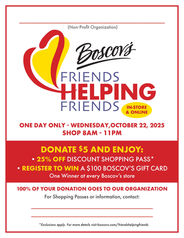 Boscov's Friends Helping Friends-October 22, 2025