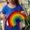 Thumbnail: Rainbow Felt Shoulder Bag - To hold all your nature treasures