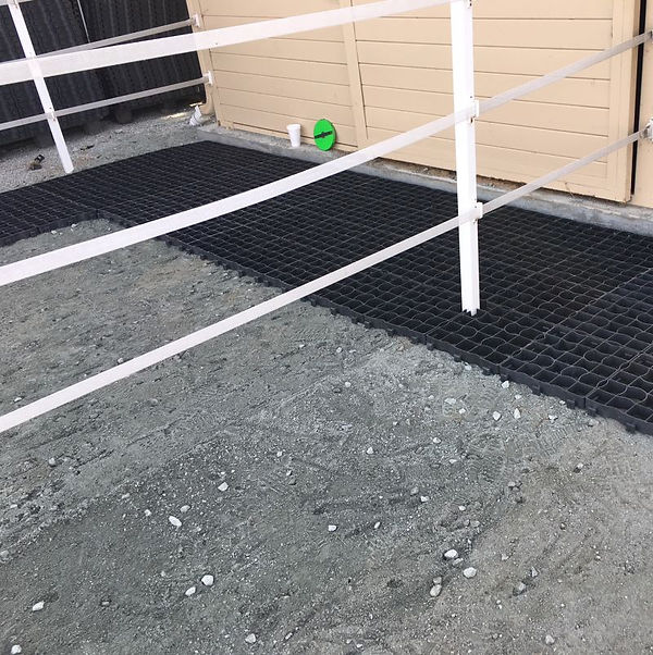 Ecoraster installation progress
