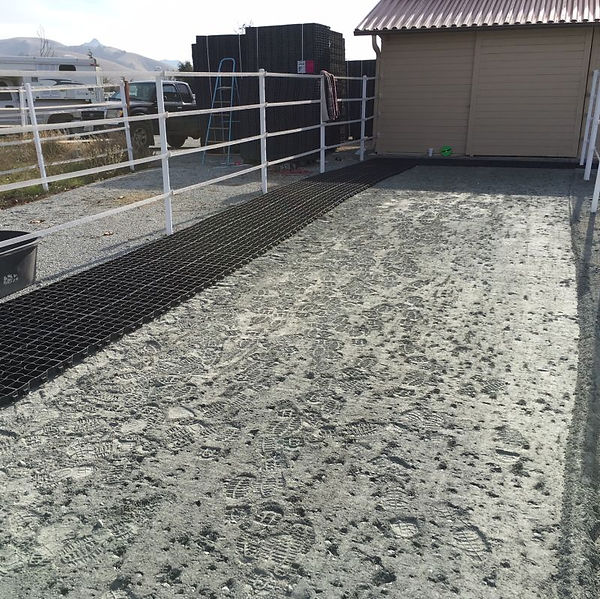 Ecoraster installation progress