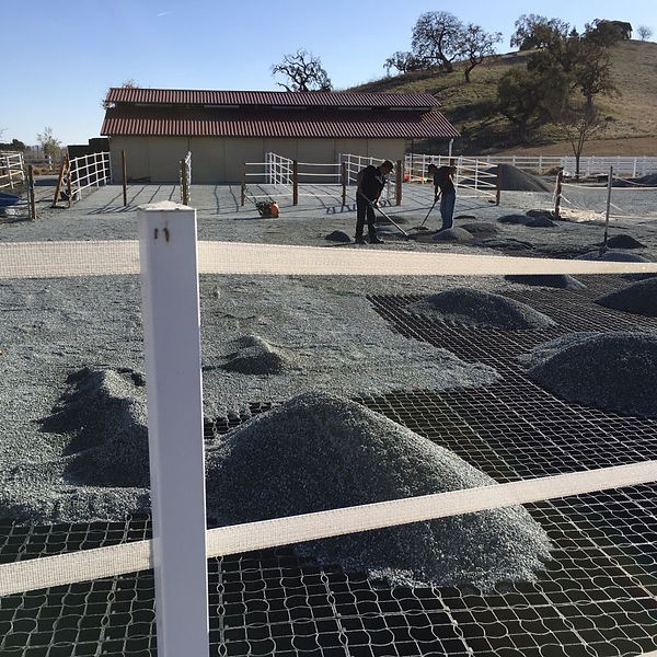 Ecoraster installation progress