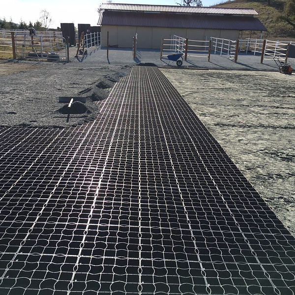 Ecoraster installation progress