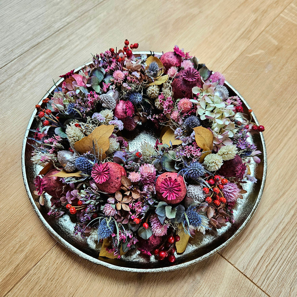 Kranz aus Trockenblumen