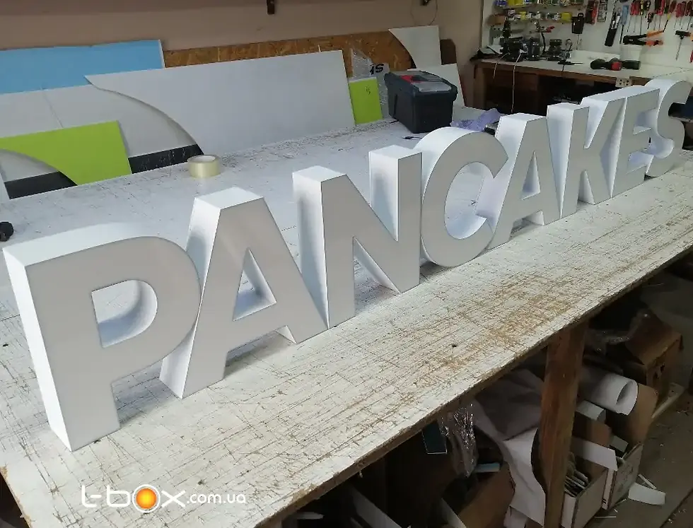 Прев'ю: Вивіска на закусочну, об'ємні рекламні букви
