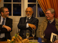 Edgard Leite com Domício Proença Filho e José Pozenato em Porto Alegre