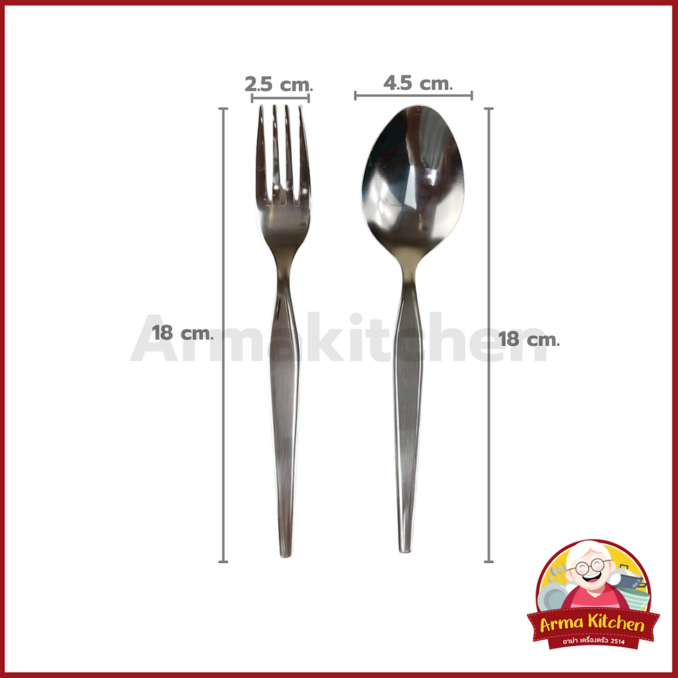 ภาพขนาดย่อ: ช้อนส้อมสแตนเลส ลายออคิด (1กล่องมี 6คู่) ตราจากัวร์