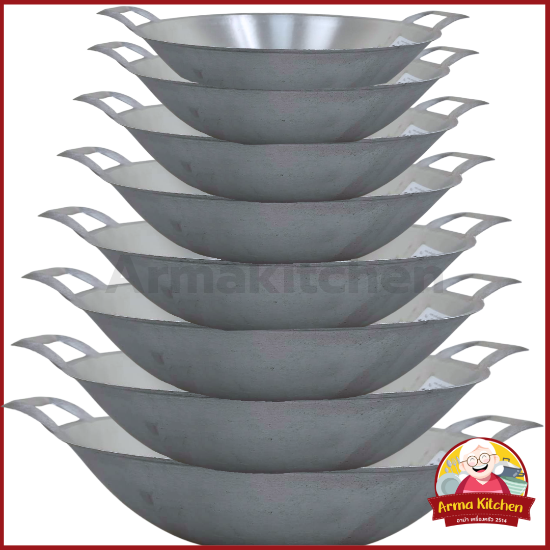 กระทะ 2หู อลูมิเนียม เบอร์ ( 18-19-20-22-24-26-28-30 ) ตราศรคู่