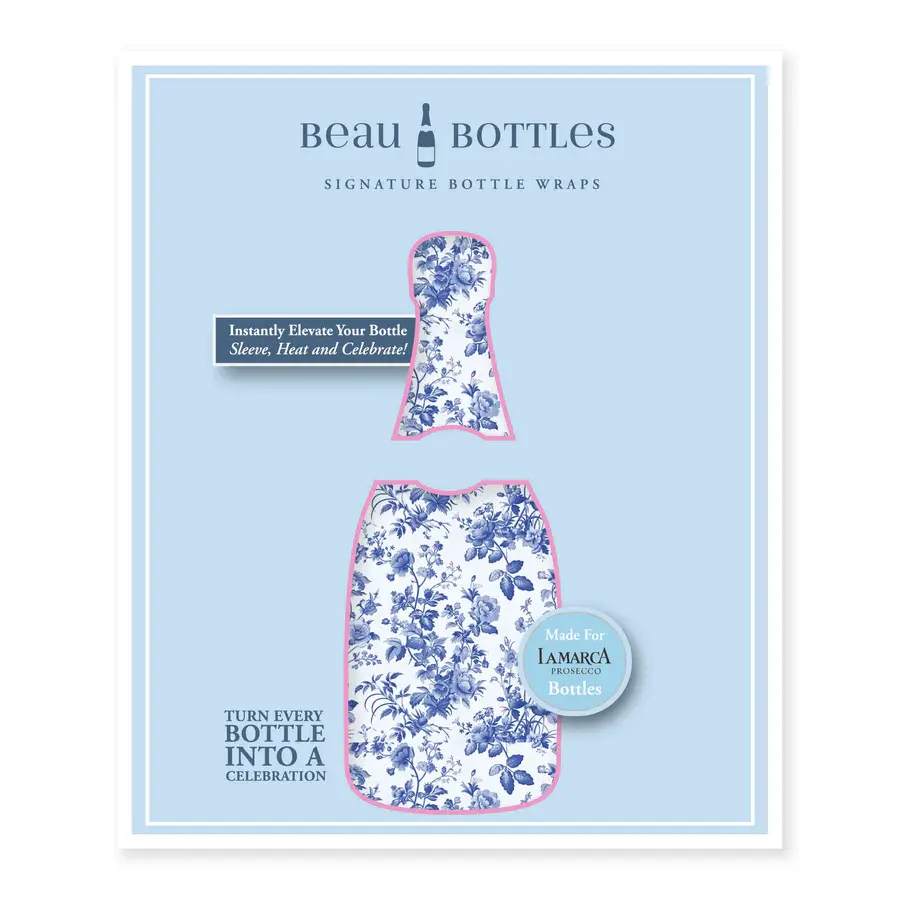 Thumbnail: Beau Bottles Grandmillenial Blue Floral - Made For Veuve