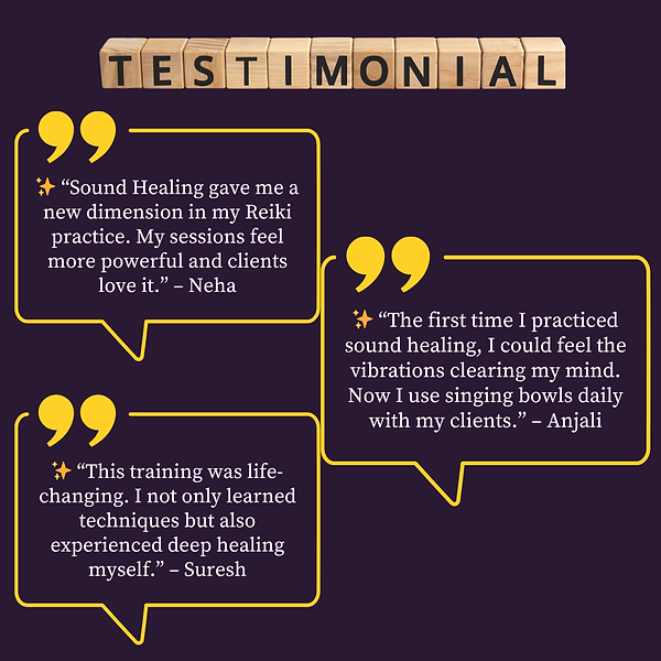 testimonials for sound healing