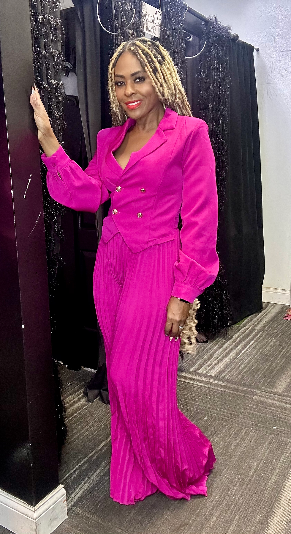 Thumbnail: Pleated Wide Leg Jumpsuit