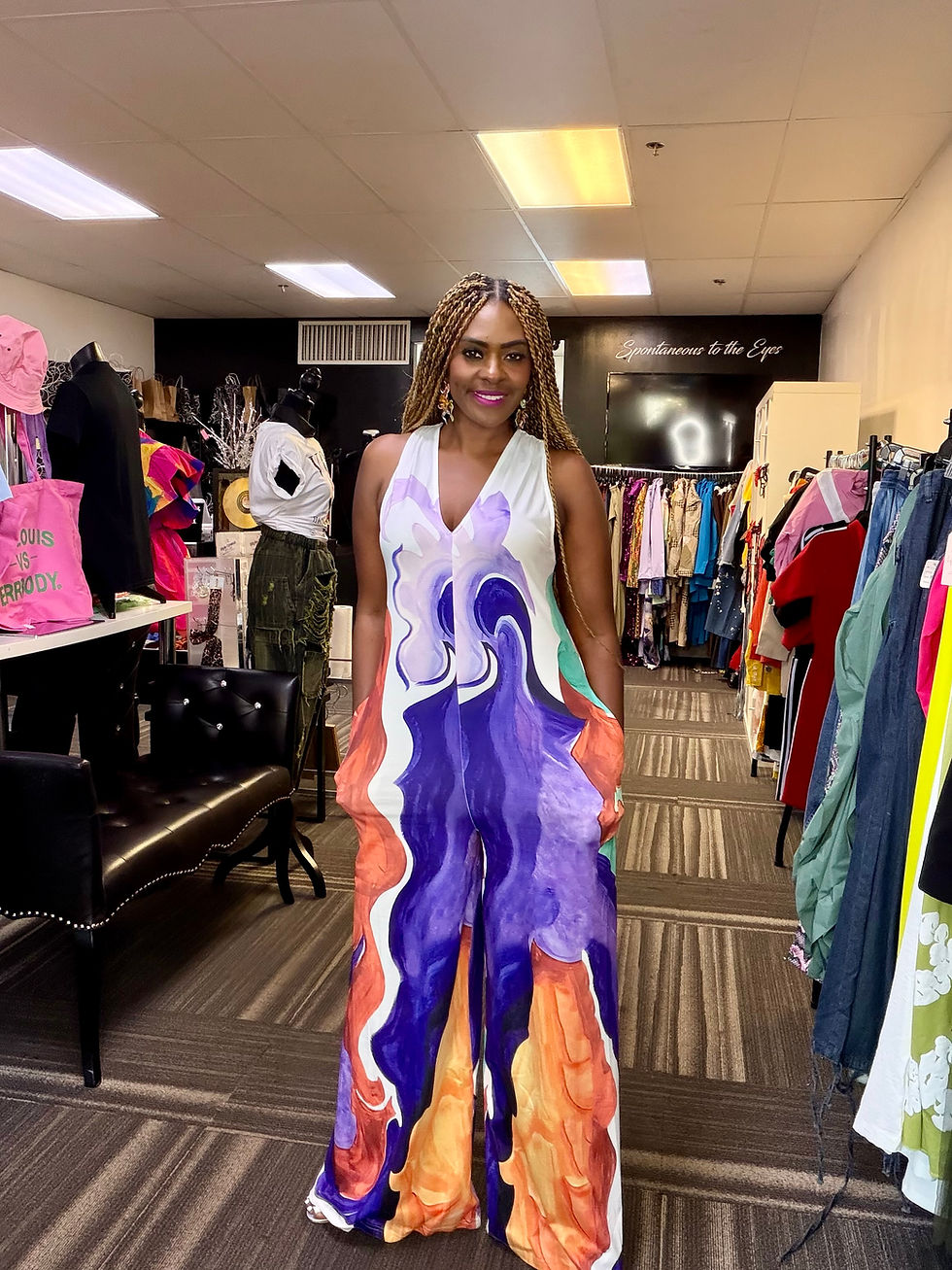 Thumbnail: Colorful Print Relaxed Jumpsuit