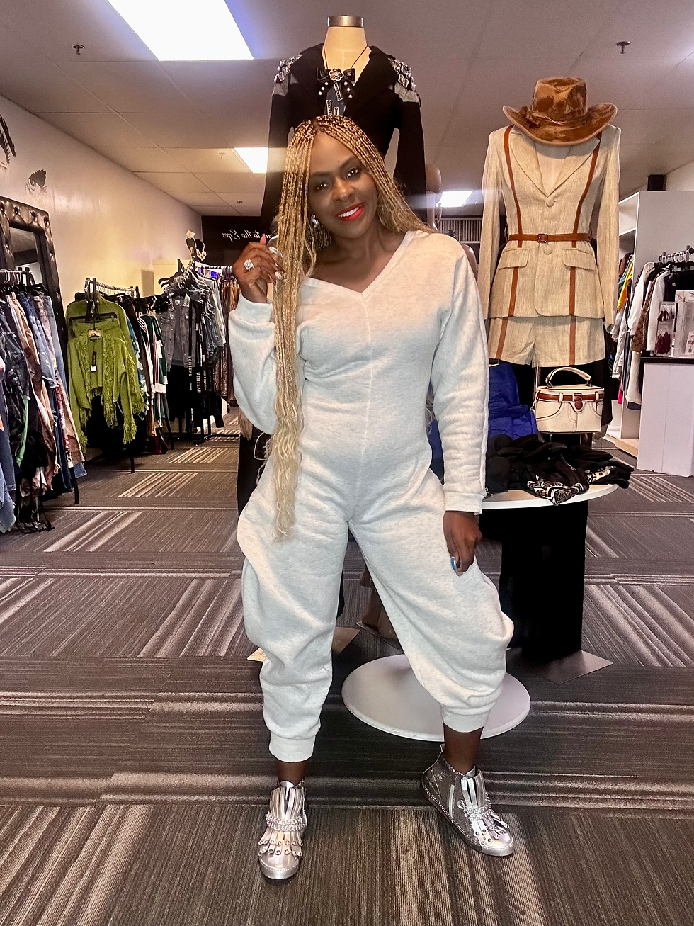 Thumbnail: Off Shoulder Sweatshirt Jumpsuit