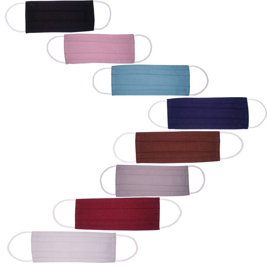 Solid Cloth Mask Flat Fold Set of 6 -3 LYR