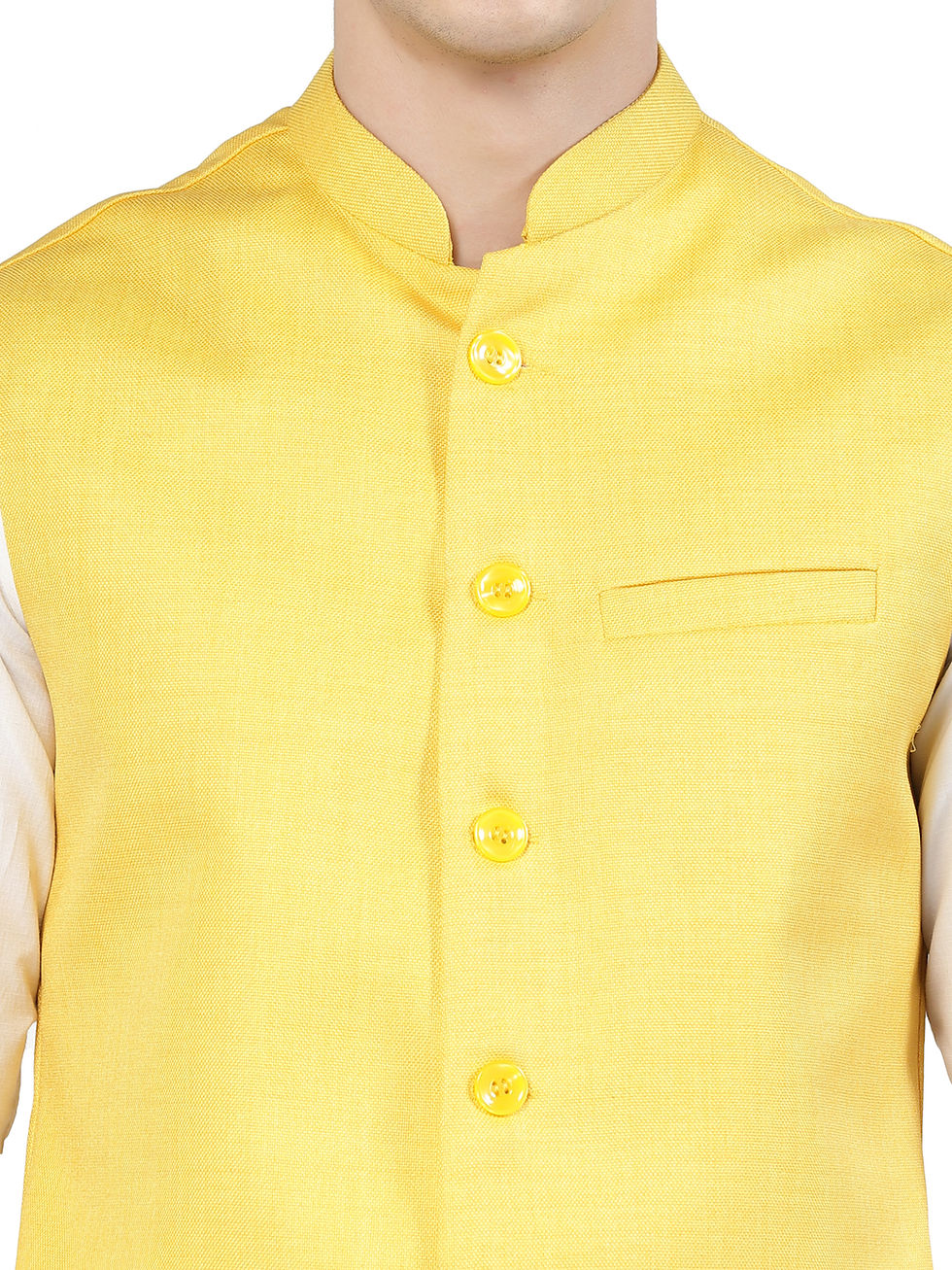 Thumbnail: Yellow Jute Nehru Jacket