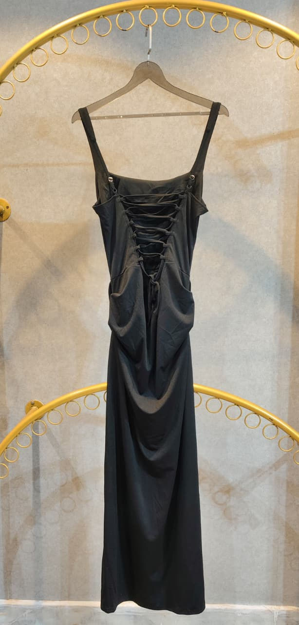 Thumbnail: Black Wide Neck Dress