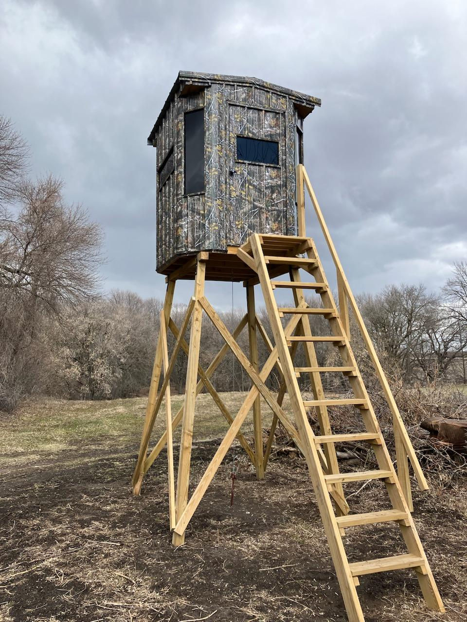 Thumbnail: Amish Made Treated Tower Base With Stairs