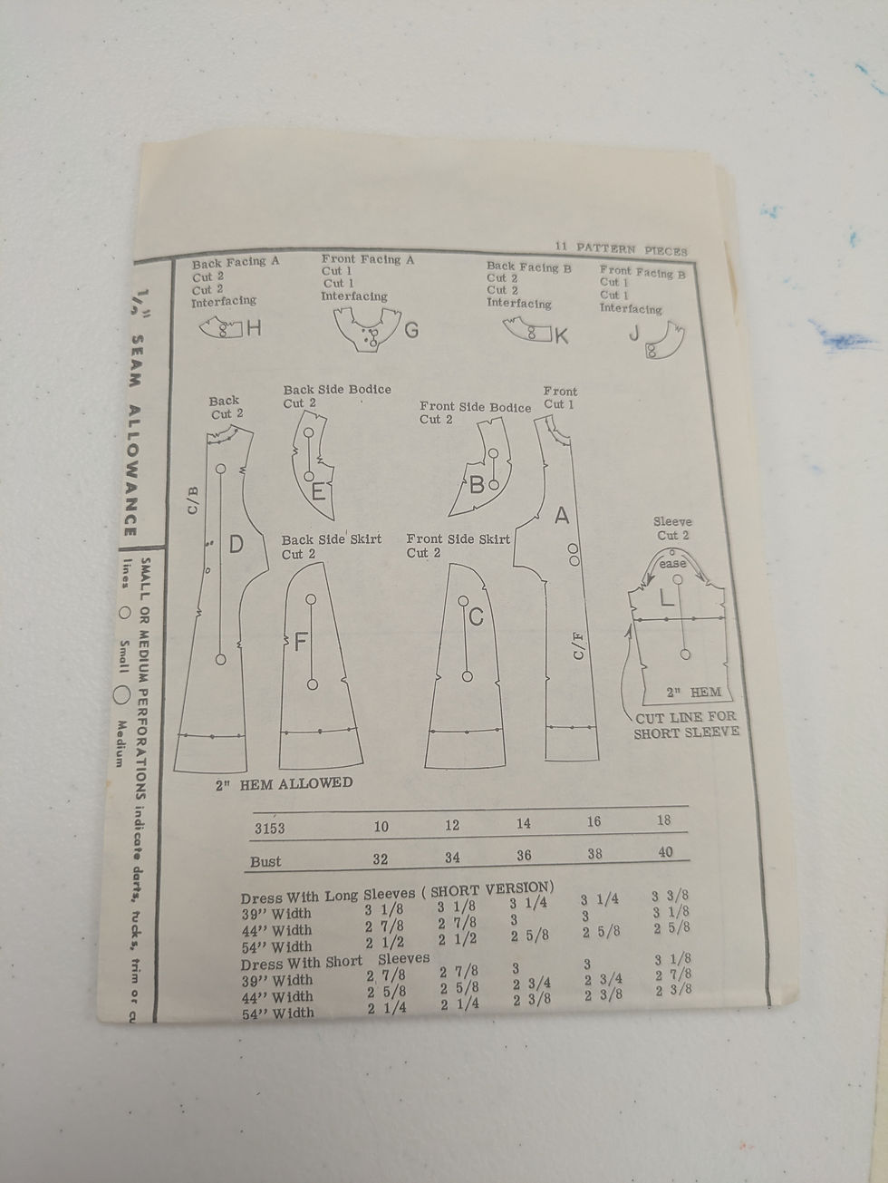 Thumbnail: Mail Order Sewing Pattern #3153 Sizes 10-18 Great Condition Dresses Vintage
