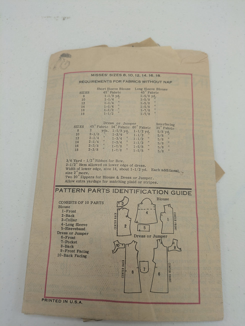 Thumbnail: Marian Martin 1960s  Printed Pattern Sewing #4505 Size 16 Jumper