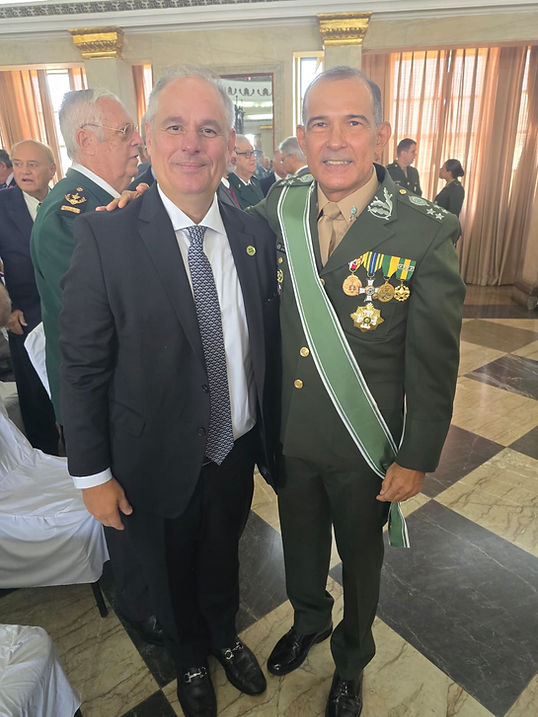 Frederico Aguiar, Presidente do SIMDES e o General de Exército Pedro Celso Coelho Montenegro.