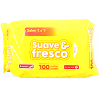 TOALLA SUAVE Y FRESCO PTE 100 AMARILLA ECONOMICA
