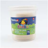 PLASTILINA FACELA CARIBE DOUGH BLANCA TARRO 140 GRS*