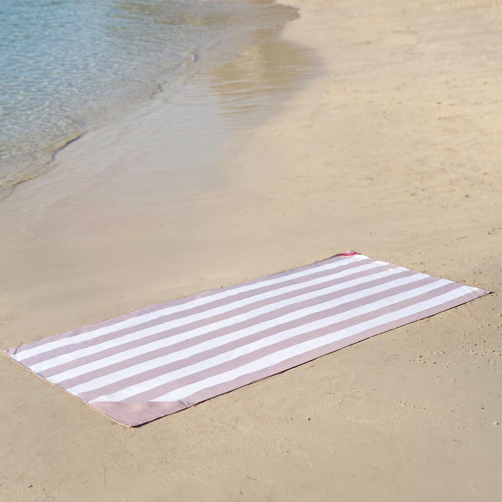 Thumbnail: Flamingueo Cabo - Beige Microfiber beach towel with magnets