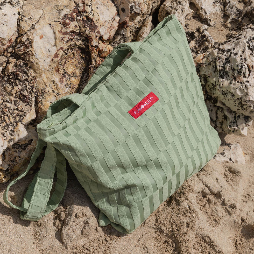 Thumbnail: Demi - Green Terry Tote Bag