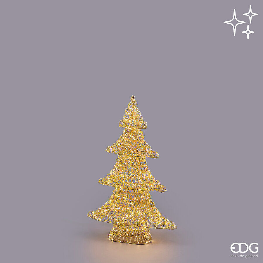 EDG Albero Led Curly Microled H.80 L.53 L.14 IP44 Gold