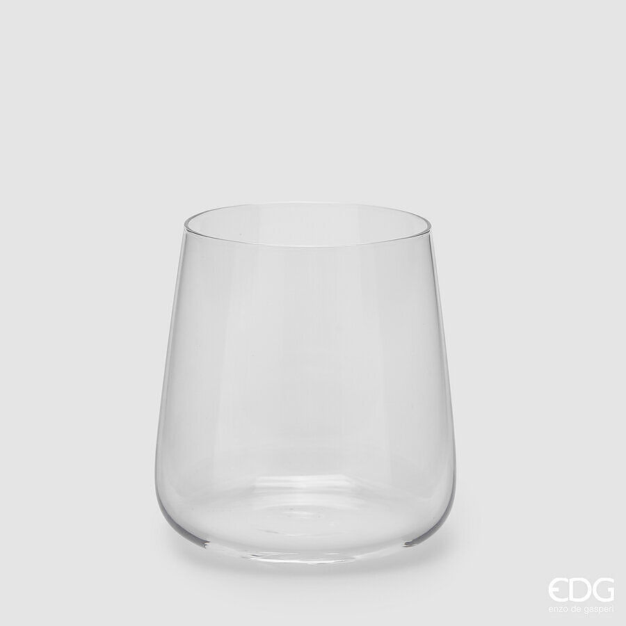 EDG Curved Glass H 9 Cm D 9cm 400 ml Set of 6 Glasses