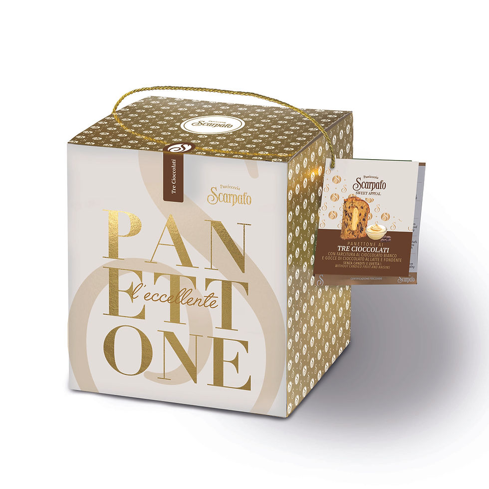 Scarpato Panettone Ai Tre Cioccolati 1kg