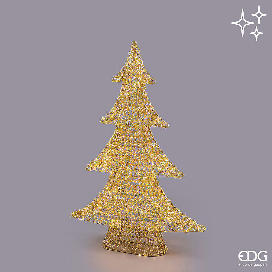 EDG Albero Led Curly Microled H.120 L.86 L.23 IP44 Gold