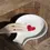 Thumbnail: Spoon rest with Watercolor Red Heart decoration