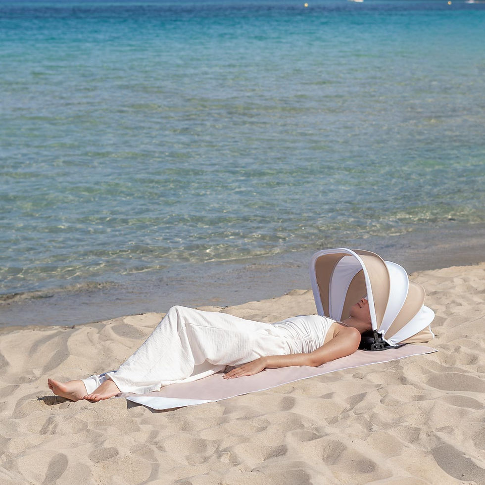 Thumbnail: Flamingueo Bayside - Beige Beach canopy with cushion