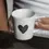 Thumbnail: Set of 2 Espresso cups with Grey Heart decoration