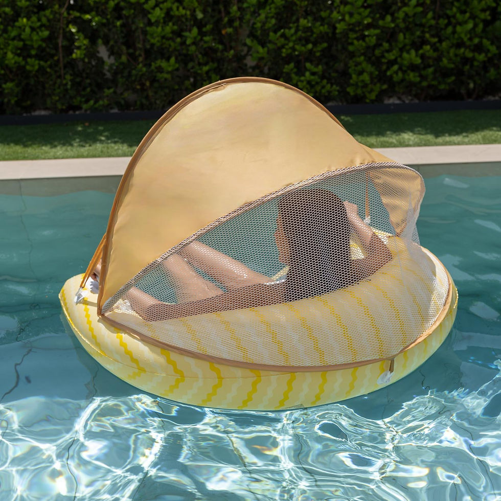 Thumbnail: Flamingueo Tango - Yellow Seat float with mesh and sunshade