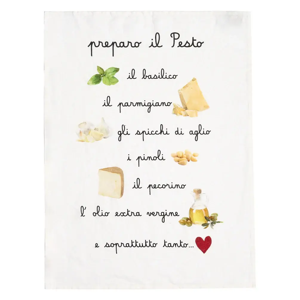Simple Day Canovaccio 50x68 PESTO - Tea Towels