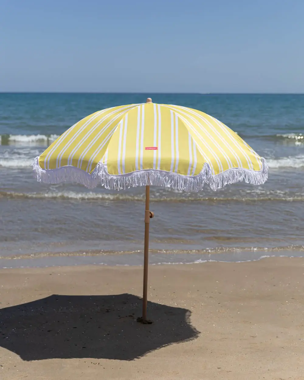 Keira - Striped Yellow and White Umbrella
