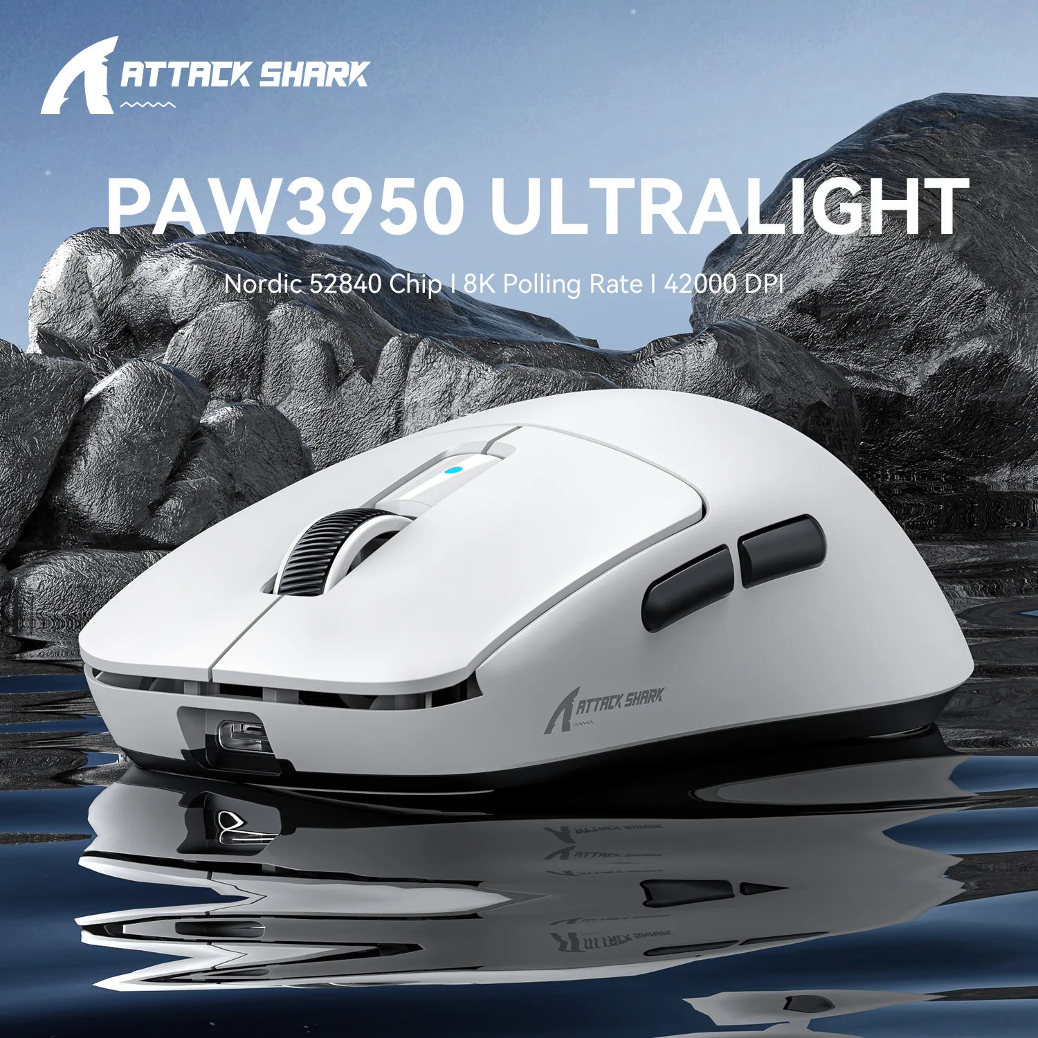 Attack Shark R6 Lightweight Wireless Gaming Mouse, PAW 3950Max Sensor Computer M