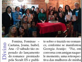 Escritora de Divino de São Lourenço laça livro premiado pela Secult.