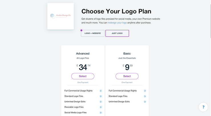 Wix Logo Maker Pricing