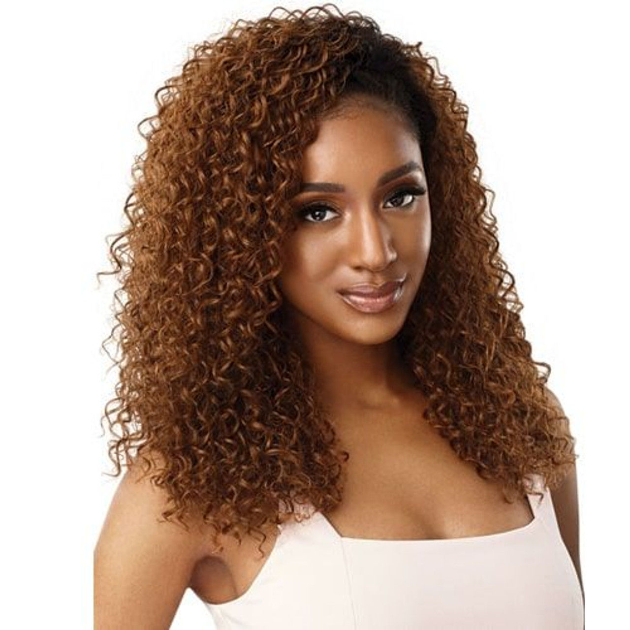 OUTRE QUICK WEAVE BOHO CURL 20" WET & WAVY HALF WIG CAP