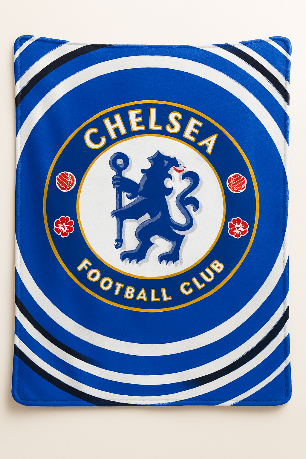 Official Chelsea FC Fleece Throw Blanket - Forever Collectibles (4ft x 4.5ft)