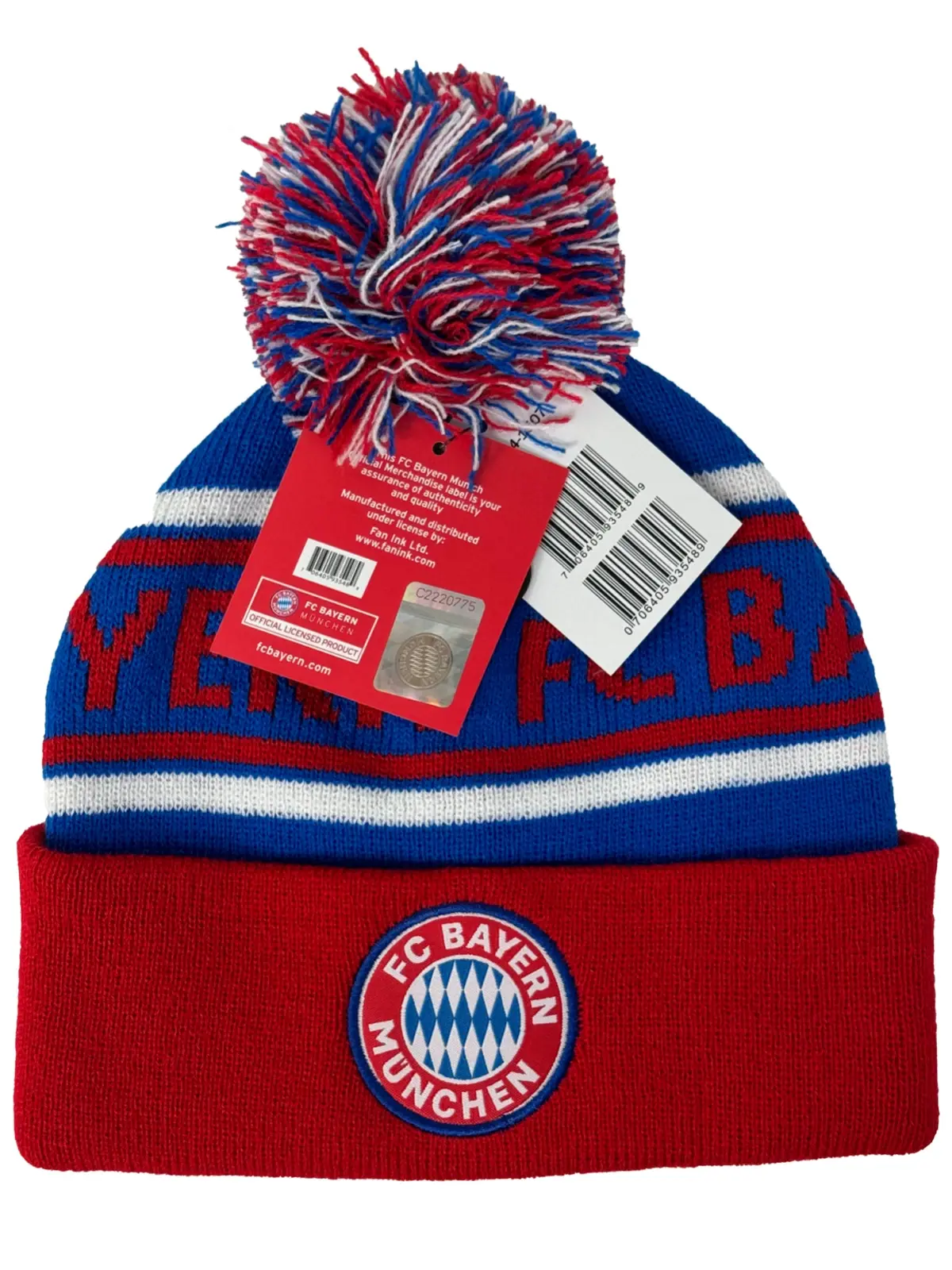 Official FC Bayern Munich Pom Beanie - Fan Ink
