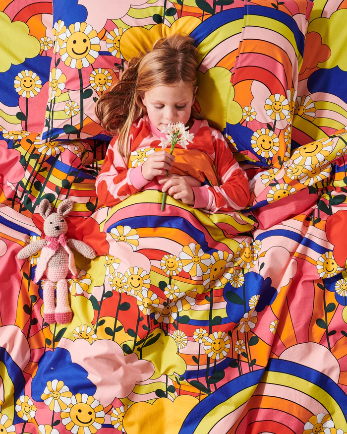 Kip and Co Flower Power Organic Cotton Quilt Cover Single My Sunshine