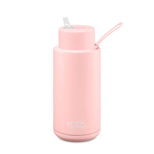 Frank Green Chrome Ceramic Reusable Bottle Blushed 1L My Sunshine